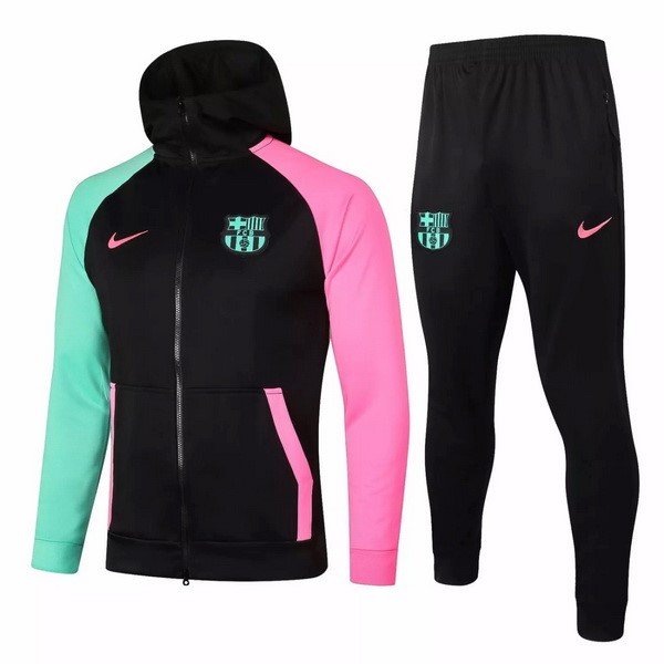 Chaqueta Con Capucha Barcelona 2020 2021 Negro Verde Rosa